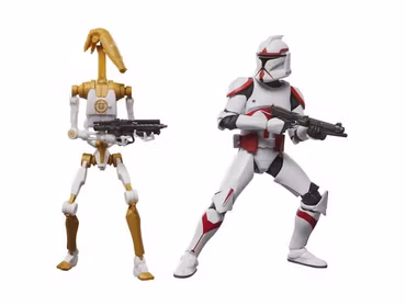 Star Wars: Battlefront II Black Series Phase I Assault Trooper & Battle Droid Officer Action Figure Two-Pack