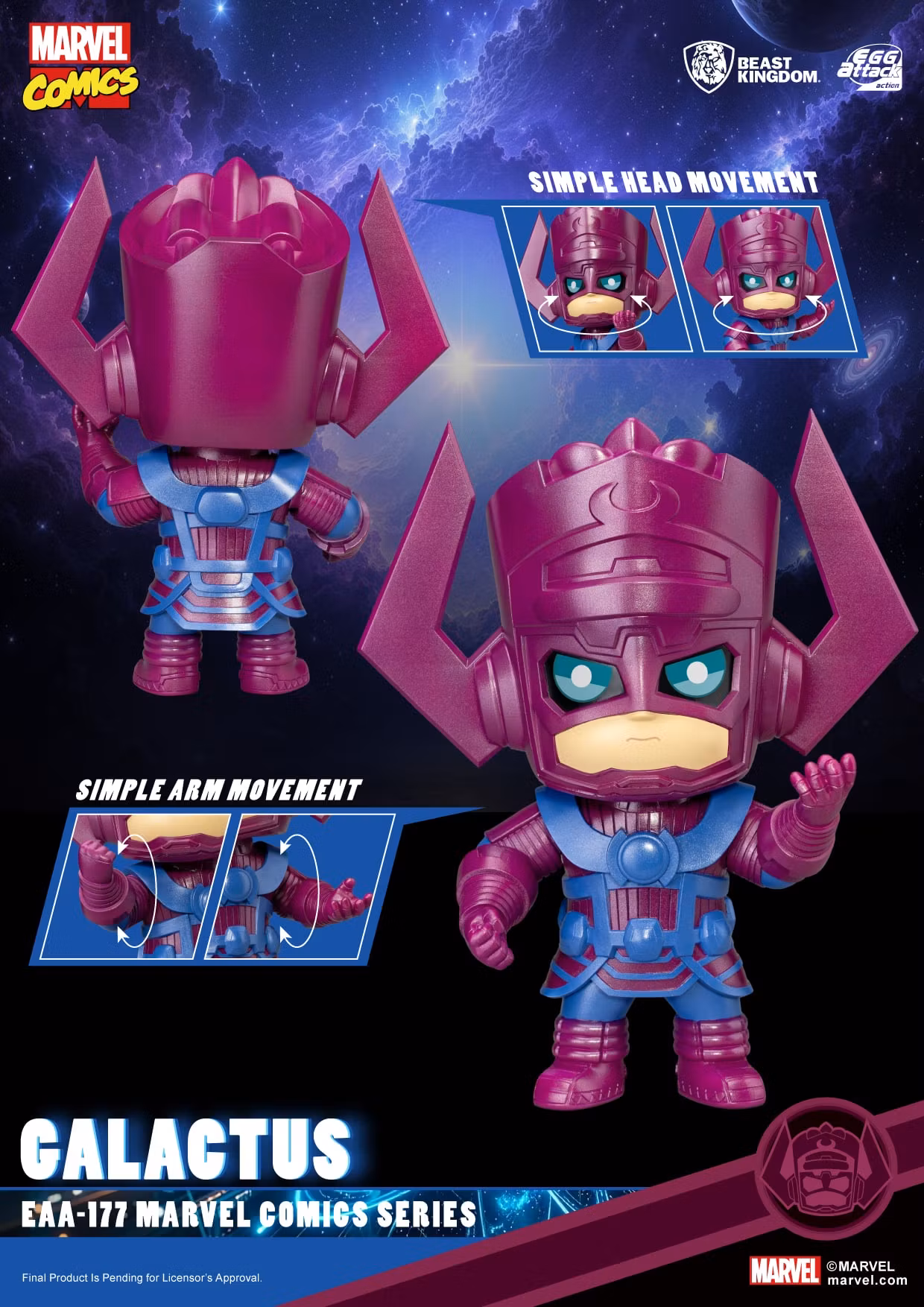 Marvel Comics Egg Attack Action EAA-177 Galactus Action Figure