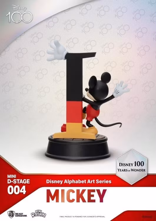 Disney 100 Years of Wonder Mini D-Stage MDS-004 Disney Alphabet Art Letters Box of 6 Random Figurines