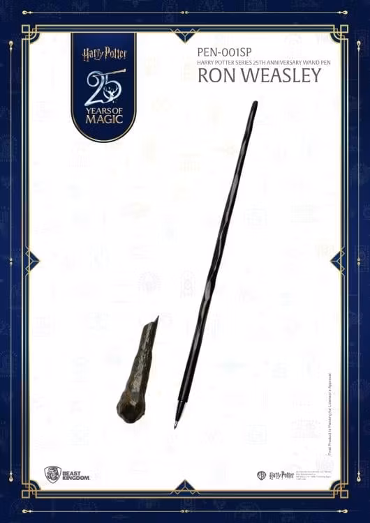 Harry Potter 25th Anniversary Box of 6 Random Wand Pens