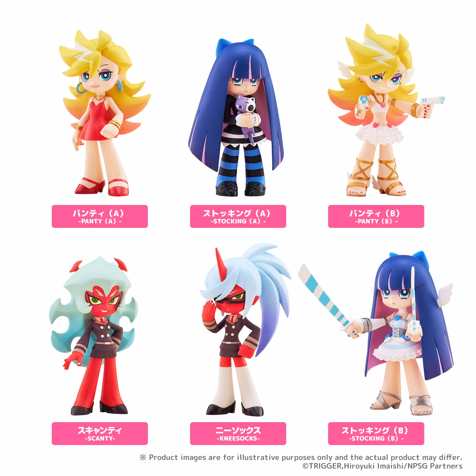 New Panty & Stocking with Garterbelt PalVerse Box of 6 Figures
