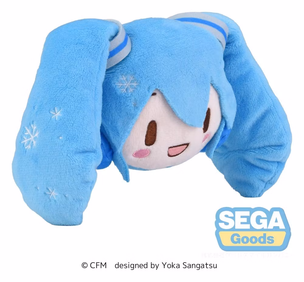 Vocaloid Fuwa Petit Snow Miku Face Mascot Plush