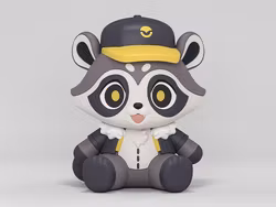 Honkai: Star Rail Huggy Good Smile Baseball Raccoon Figure