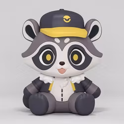 Honkai: Star Rail Huggy Good Smile Baseball Raccoon Figure