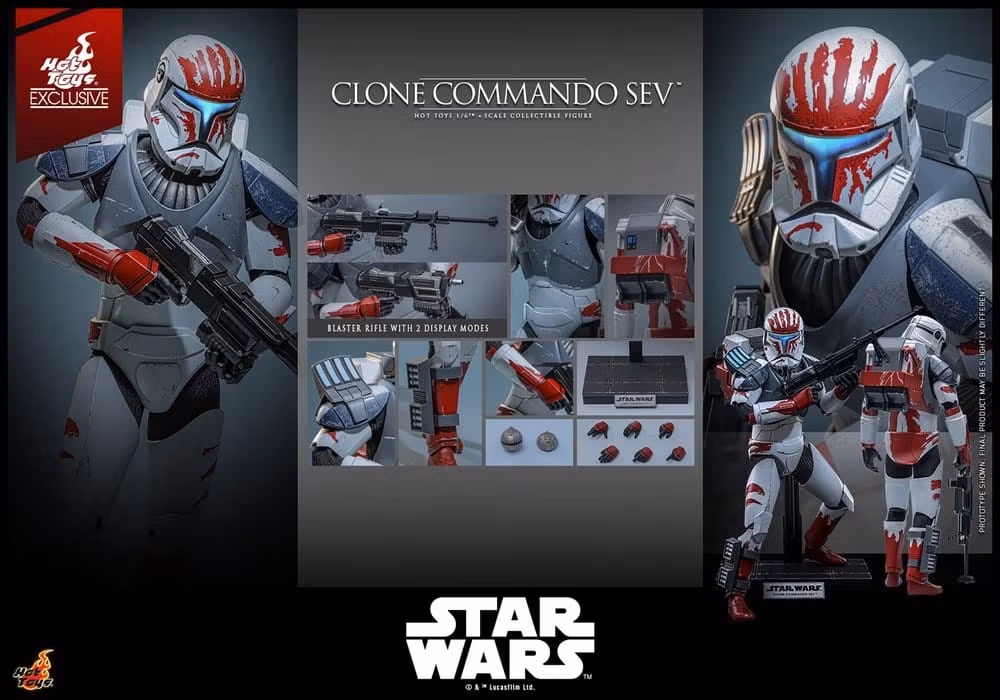 Star Wars: The Clone Wars Television Masterpiece Clone Commando Sev (Hot Toys Exclusive) 1/6 Action Figure