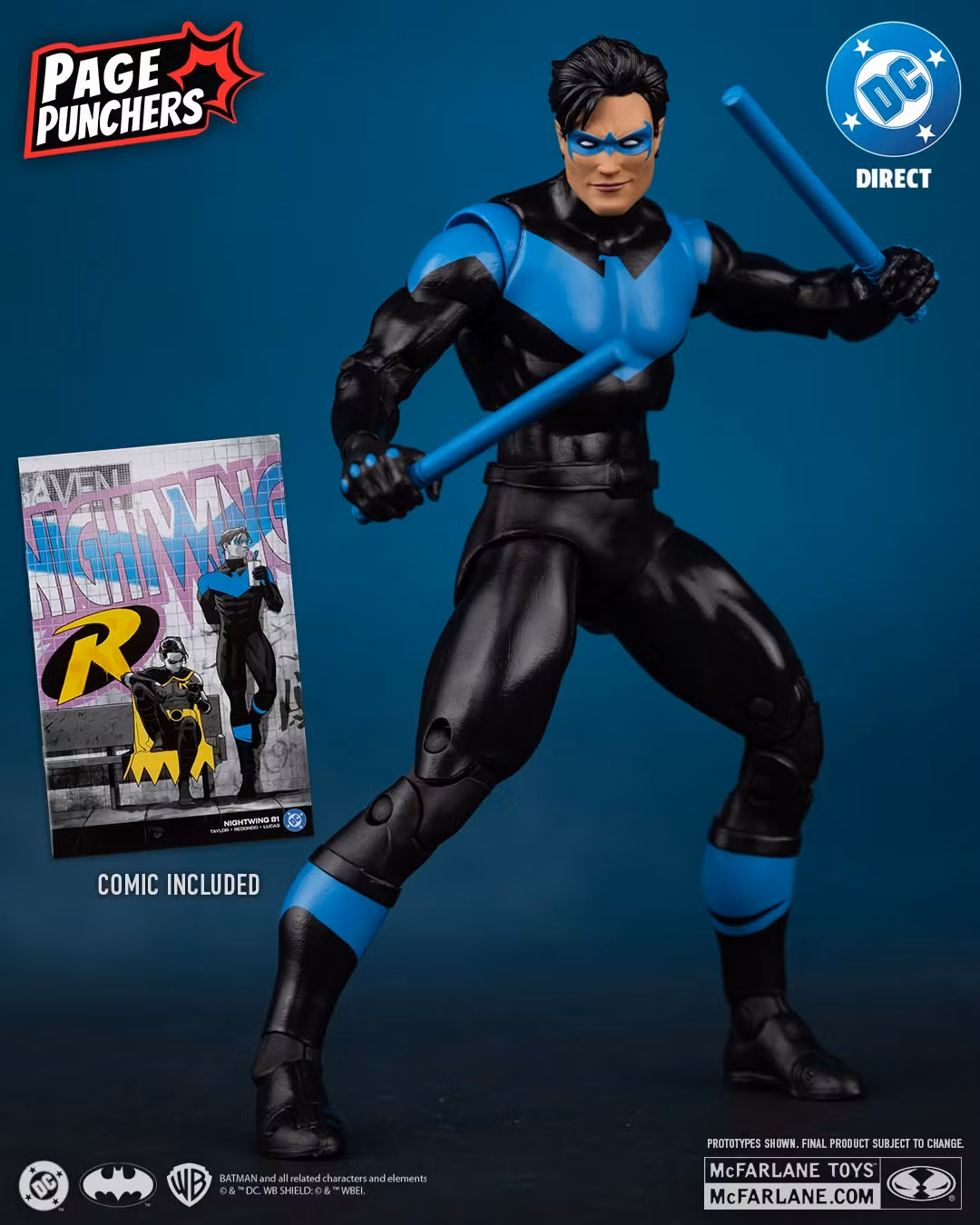 Nightwing #81 Page Punchers Nightwing 7" Action Figure with Comic