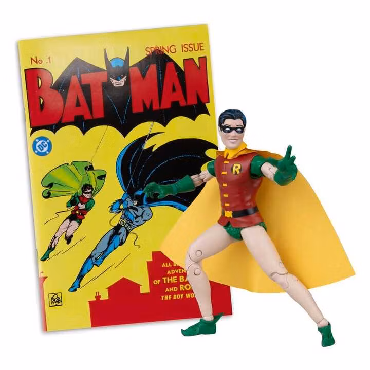 Batman #1 Page Punchers Robin Dick Grayson (Red Platinum Edition) 7" Action Figure with Comic