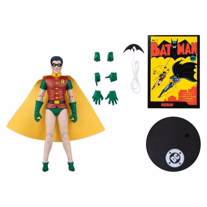 Batman #1 Page Punchers Robin Dick Grayson (Red Platinum Edition) 7" Action Figure with Comic