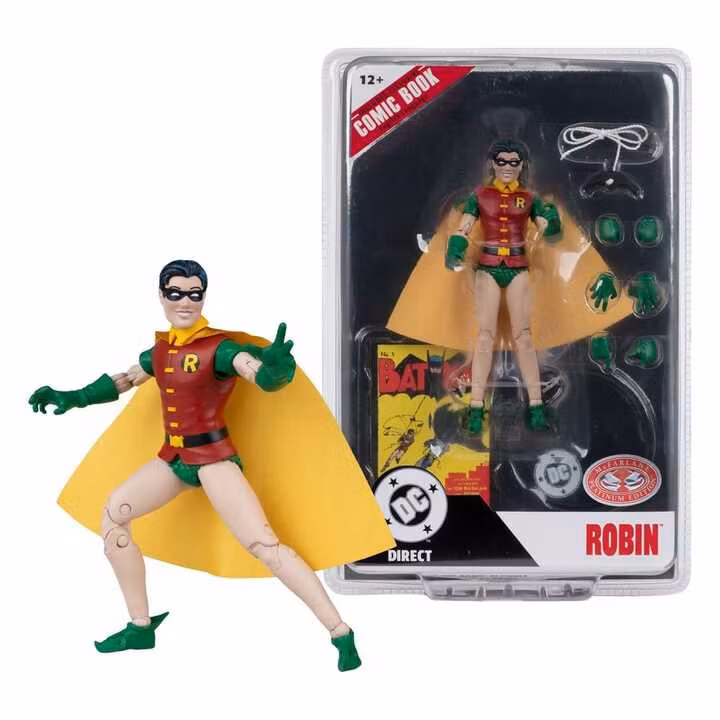 Batman #1 Page Punchers Robin Dick Grayson (Red Platinum Edition) 7" Action Figure with Comic