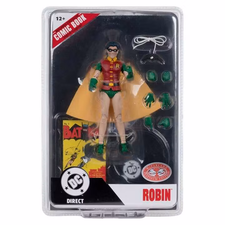 Batman #1 Page Punchers Robin Dick Grayson (Red Platinum Edition) 7" Action Figure with Comic