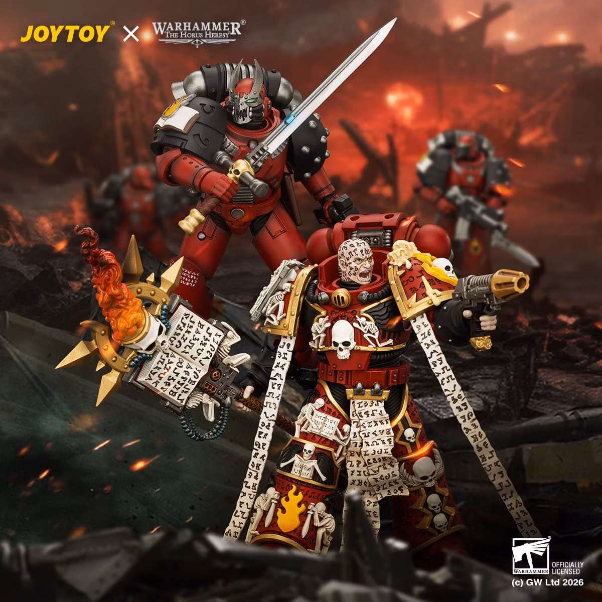 Warhammer: The Horus Heresy Word Bearers MKVI Tactical Sergeant with Power Sword and Plasma Pistol 1/18 Scale Action Figure