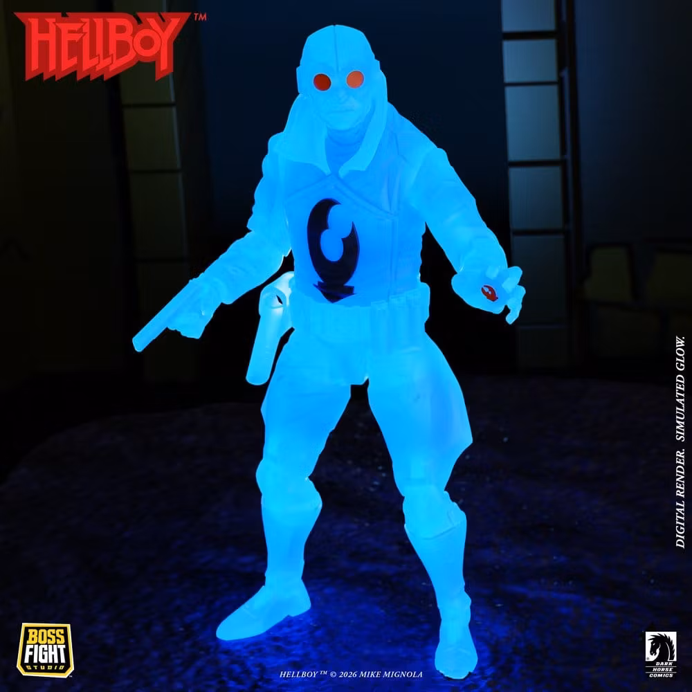 Hellboy Ghost of Lobster Johnson (Glow in the Dark) Exclusive Limited Edition Action Figure