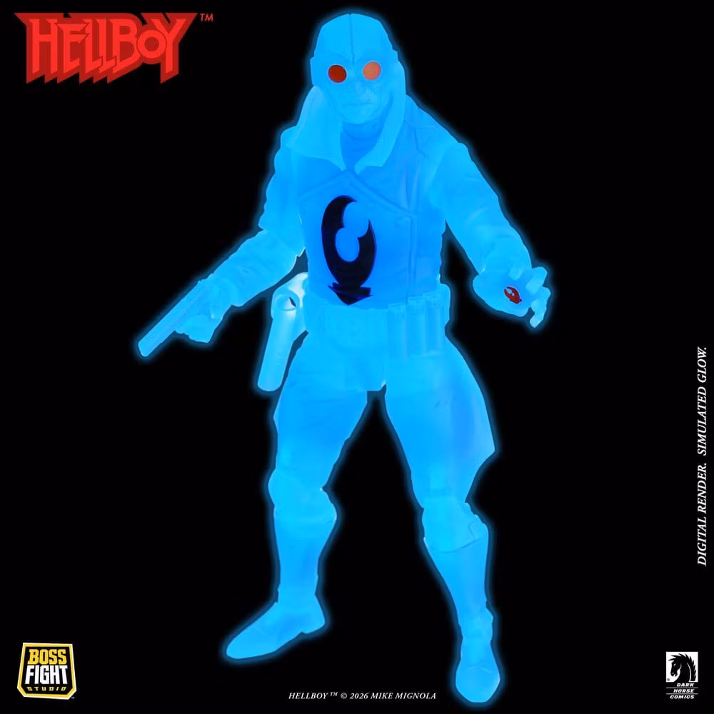 Hellboy Ghost of Lobster Johnson (Glow in the Dark) Exclusive Limited Edition Action Figure