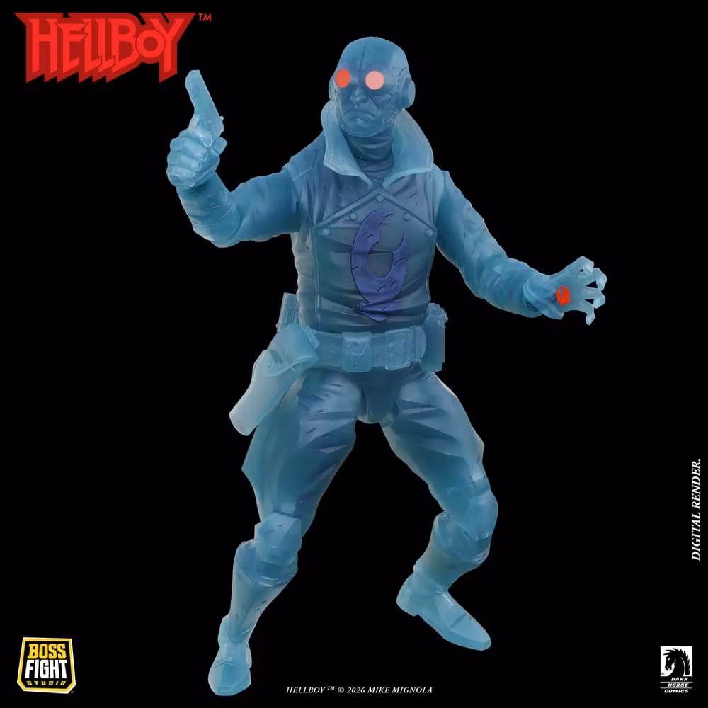 Hellboy Ghost of Lobster Johnson (Glow in the Dark) Exclusive Limited Edition Action Figure