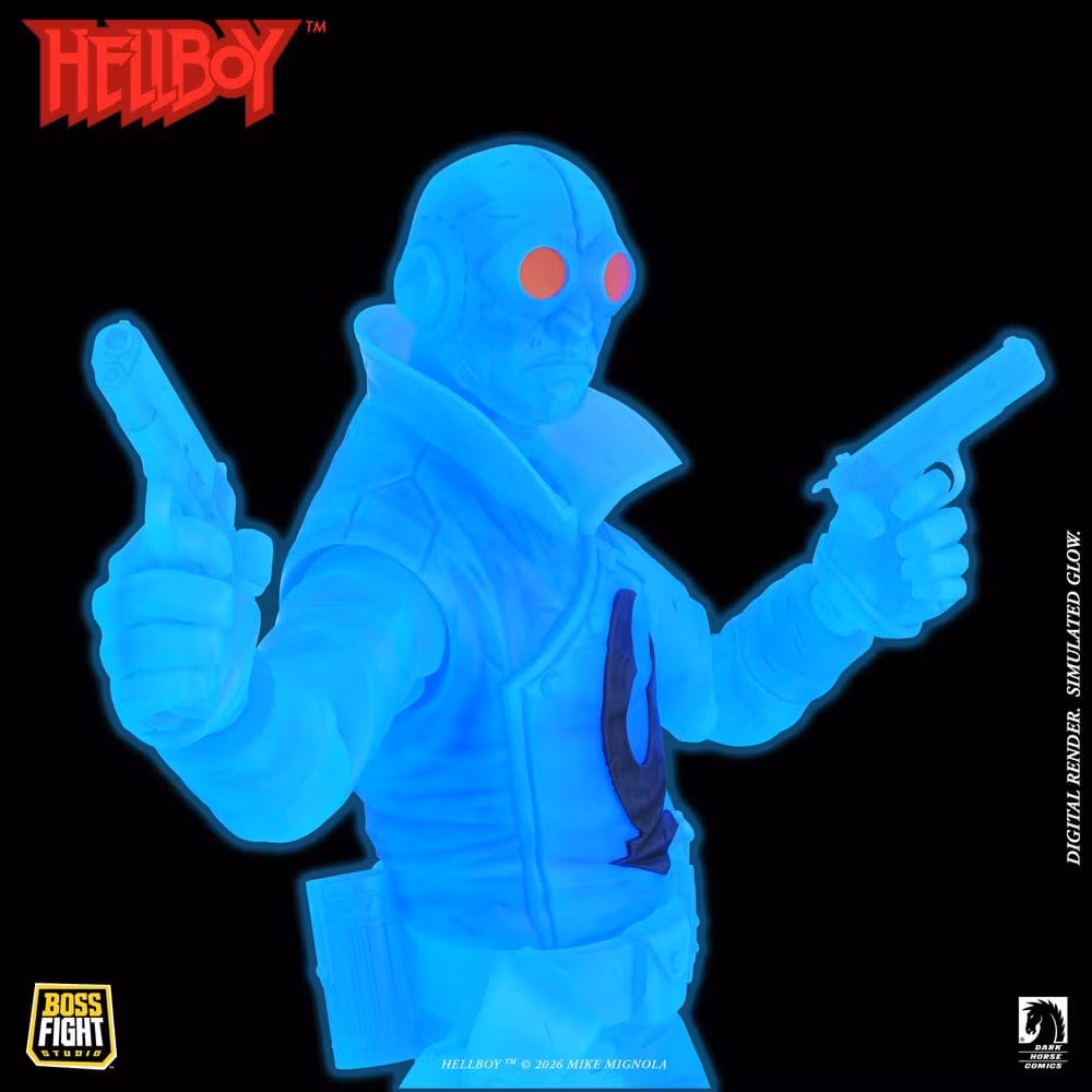 Hellboy Ghost of Lobster Johnson (Glow in the Dark) Exclusive Limited Edition Action Figure