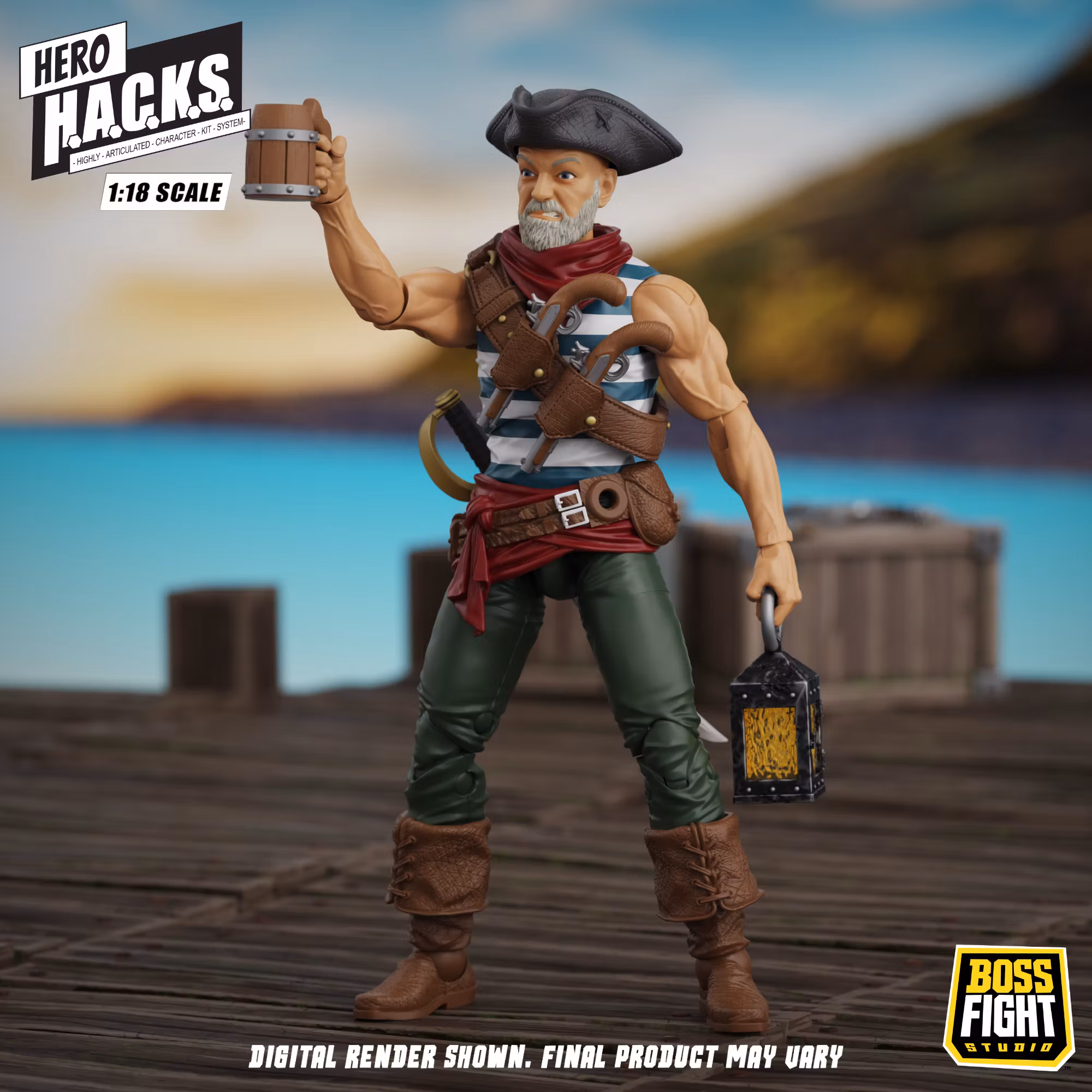Hero H.A.C.K.S. Daniel Wright: Pirate Quartermaster 1/18 Scale Action Figure