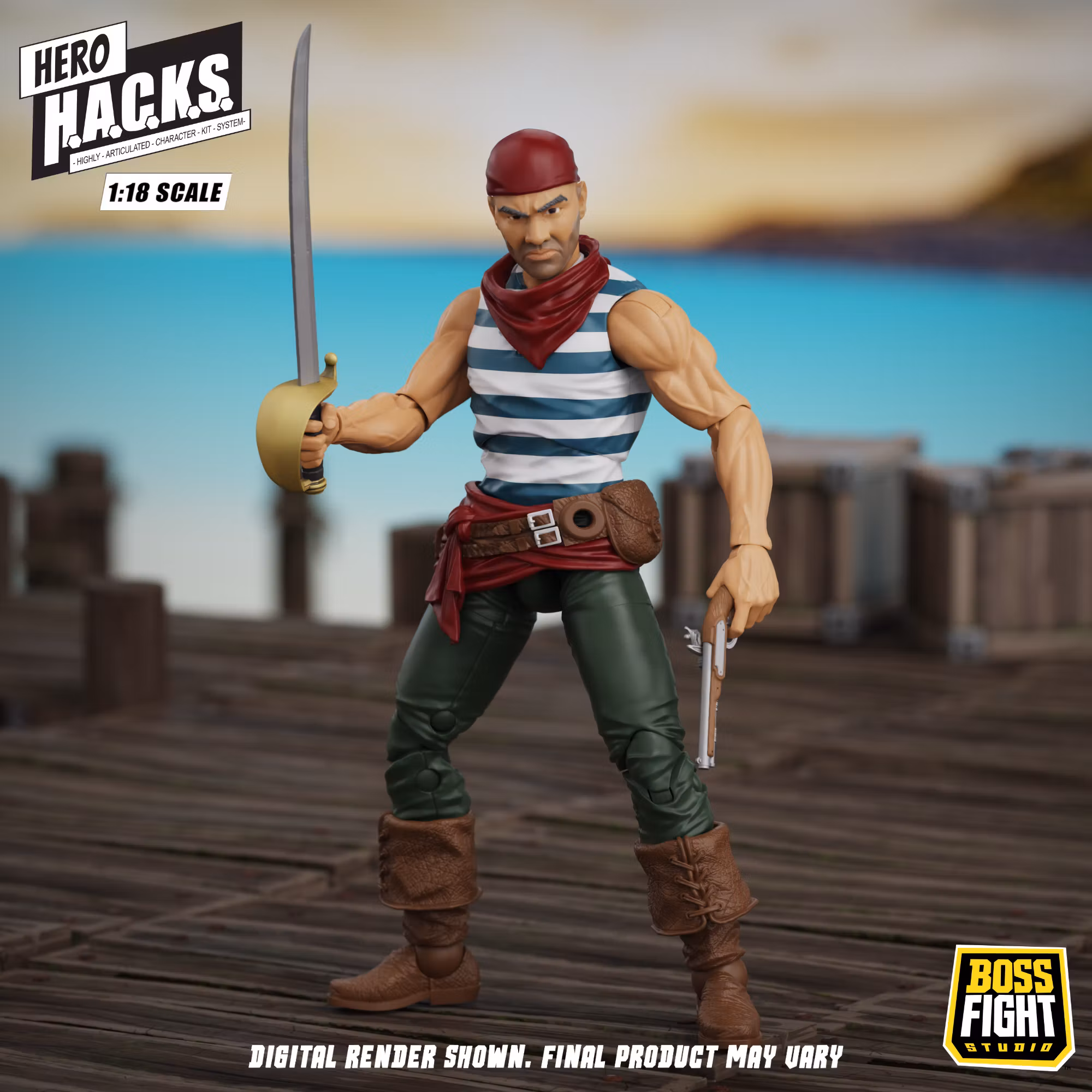 Hero H.A.C.K.S. Daniel Wright: Pirate Quartermaster 1/18 Scale Action Figure