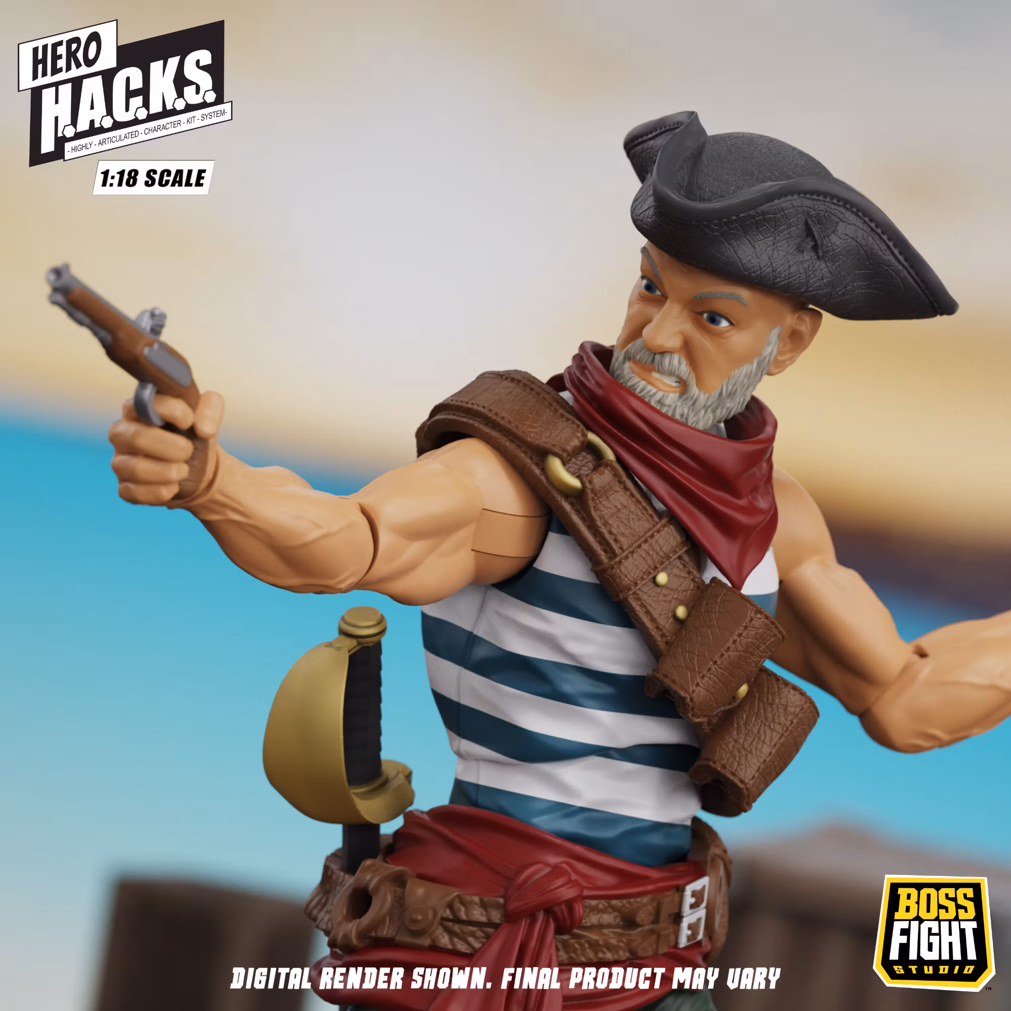 Hero H.A.C.K.S. Daniel Wright: Pirate Quartermaster 1/18 Scale Action Figure
