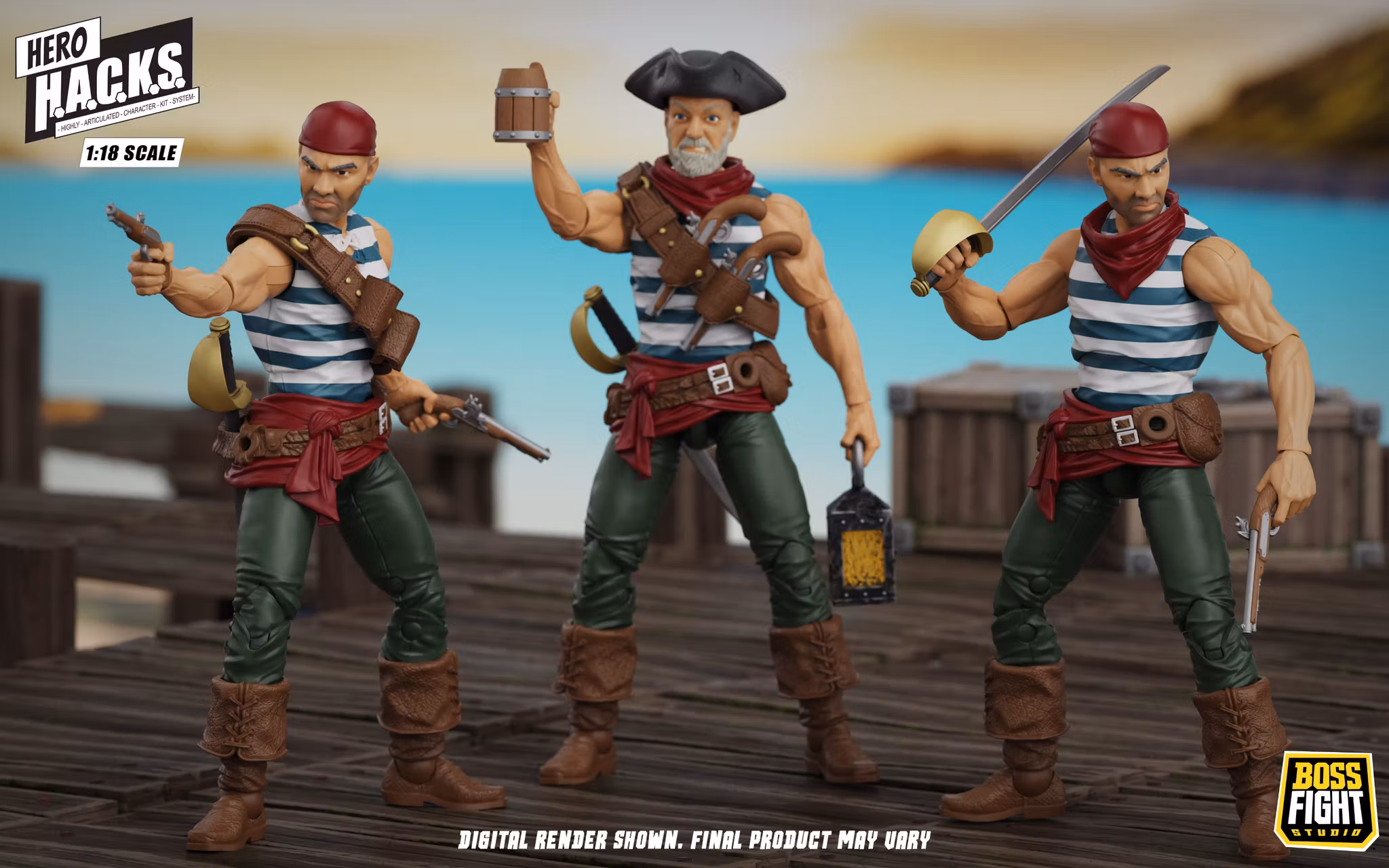 Hero H.A.C.K.S. Daniel Wright: Pirate Quartermaster 1/18 Scale Action Figure