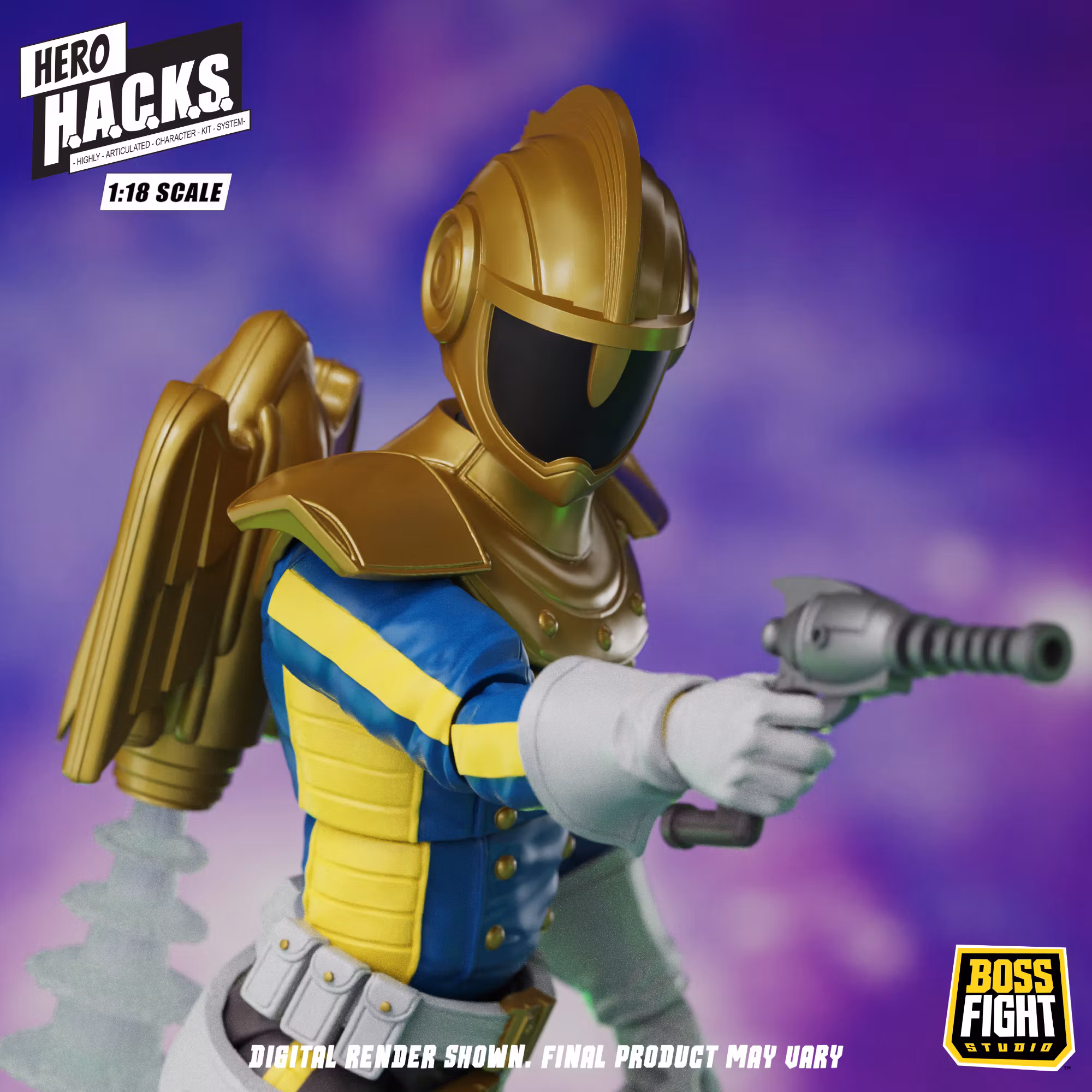Hero H.A.C.K.S. Jett Steelblade: Stellar Knight of Accord 1/18 Scale Action Figure