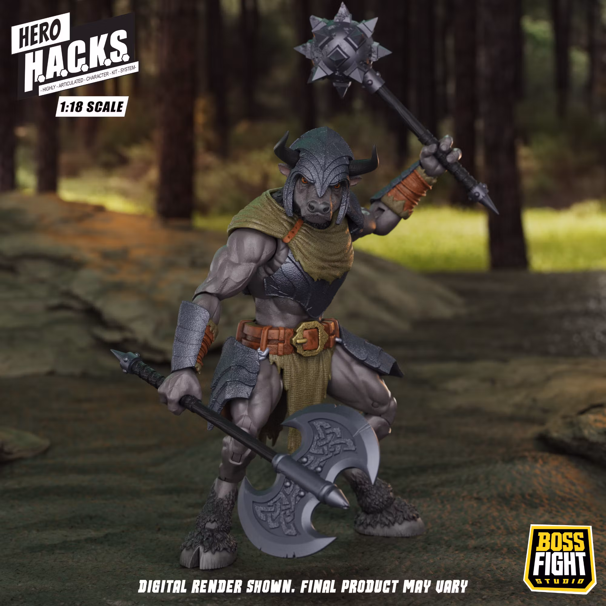 Hero H.A.C.K.S. Minos Auroxos: Labyrinthian Warrior 1/18 Scale Action Figure