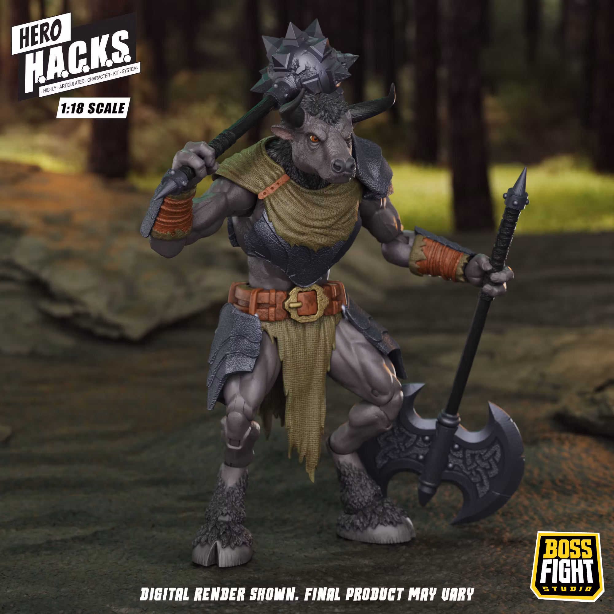 Hero H.A.C.K.S. Minos Auroxos: Labyrinthian Warrior 1/18 Scale Action Figure