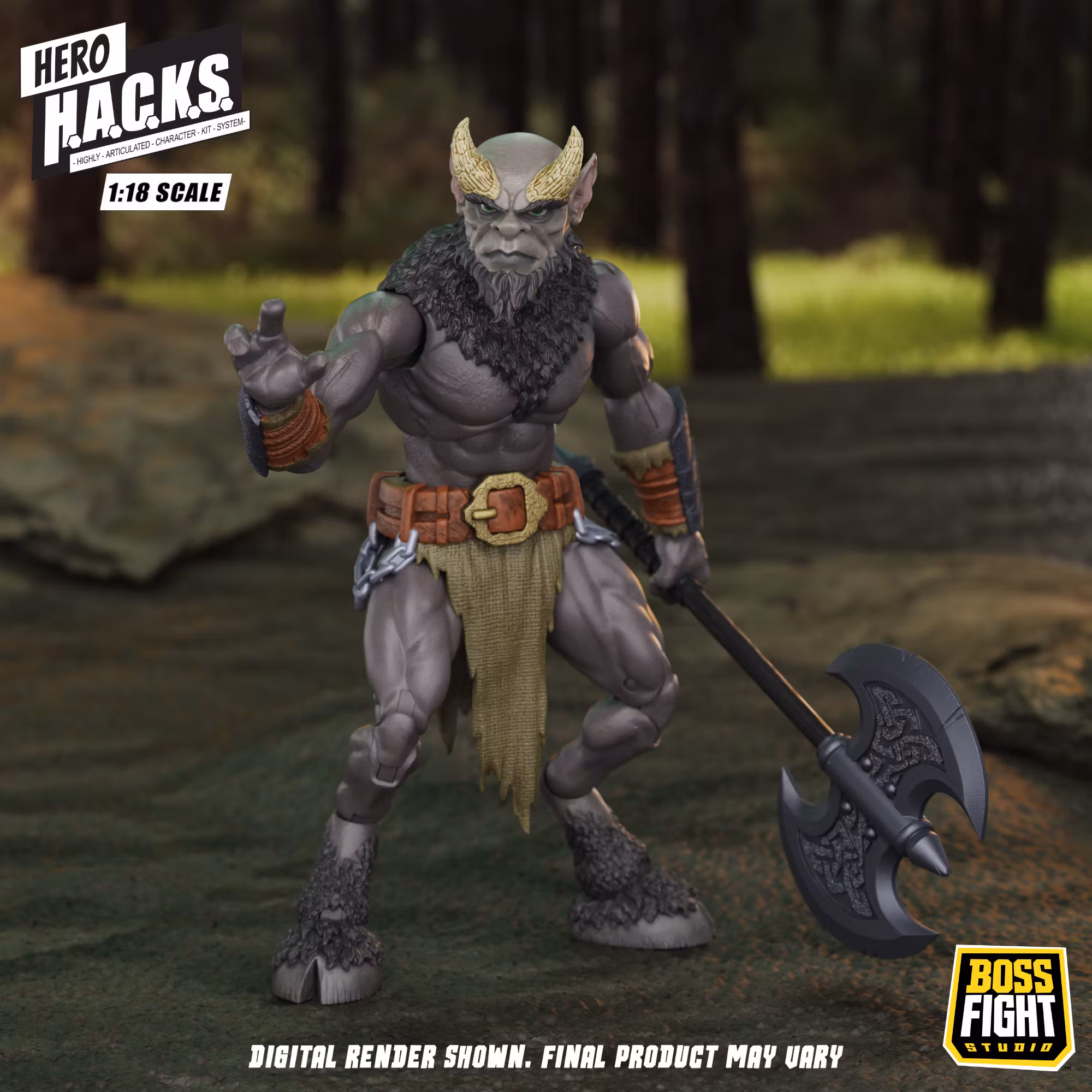 Hero H.A.C.K.S. Minos Auroxos: Labyrinthian Warrior 1/18 Scale Action Figure