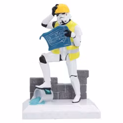 Star Wars Original Stormtrooper Figure Hit a Brick Wall