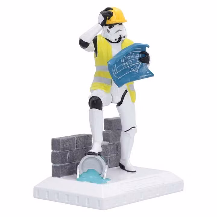 Star Wars Original Stormtrooper Figure Hit a Brick Wall