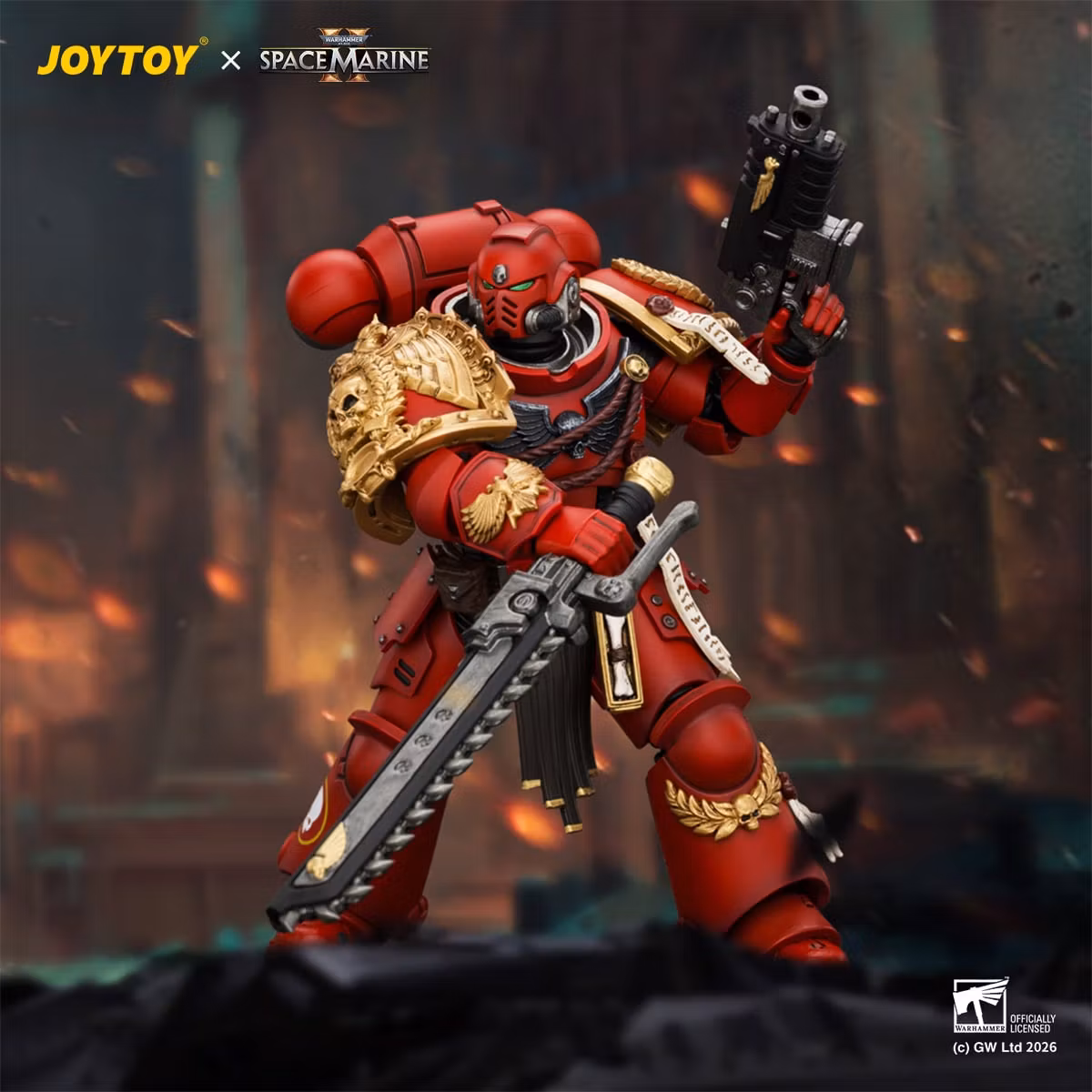 Warhammer 40,000: Space Marine 2 Blood Angels Veteran (Game Edition) 1/18 Scale Action Figure