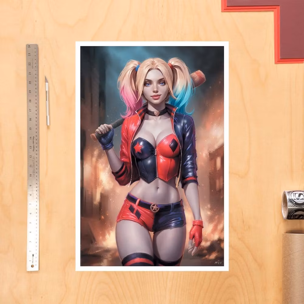 DC Comics Fine Art Print Harley Quinn (Unframed)