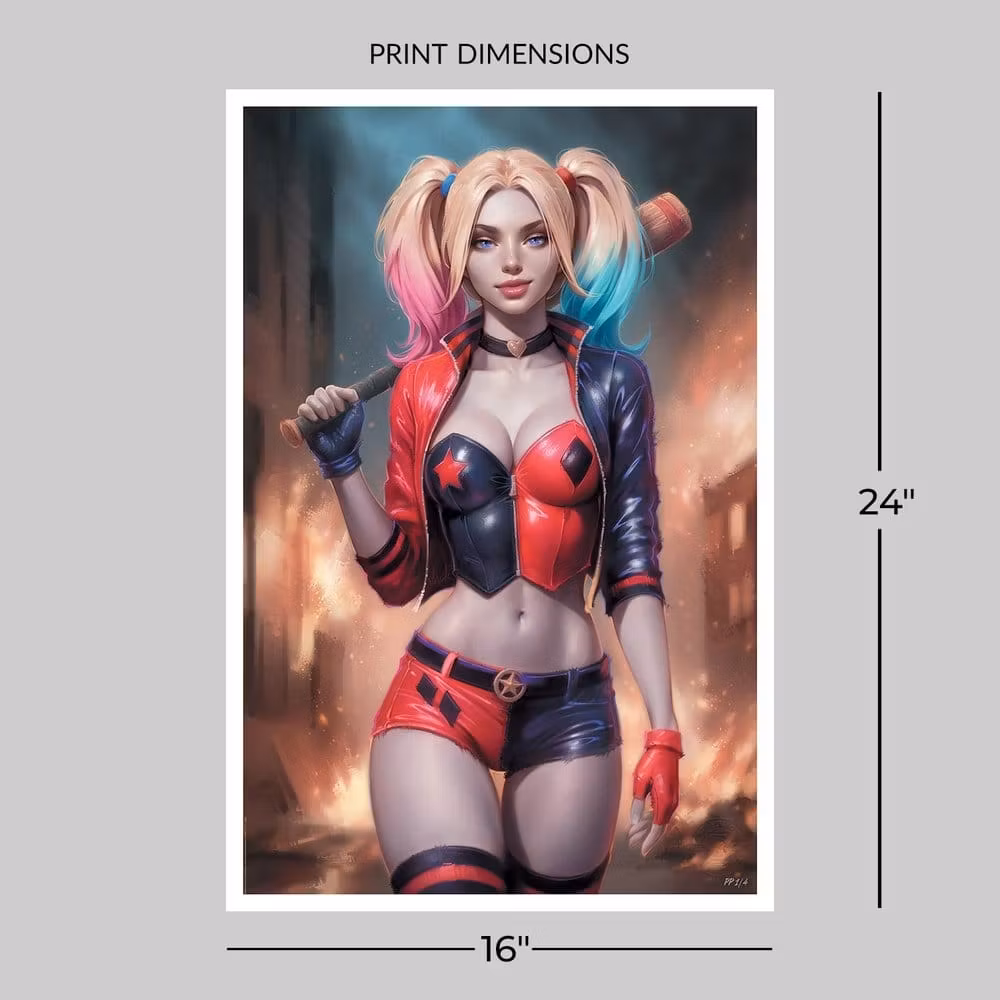 DC Comics Fine Art Print Harley Quinn (Unframed)