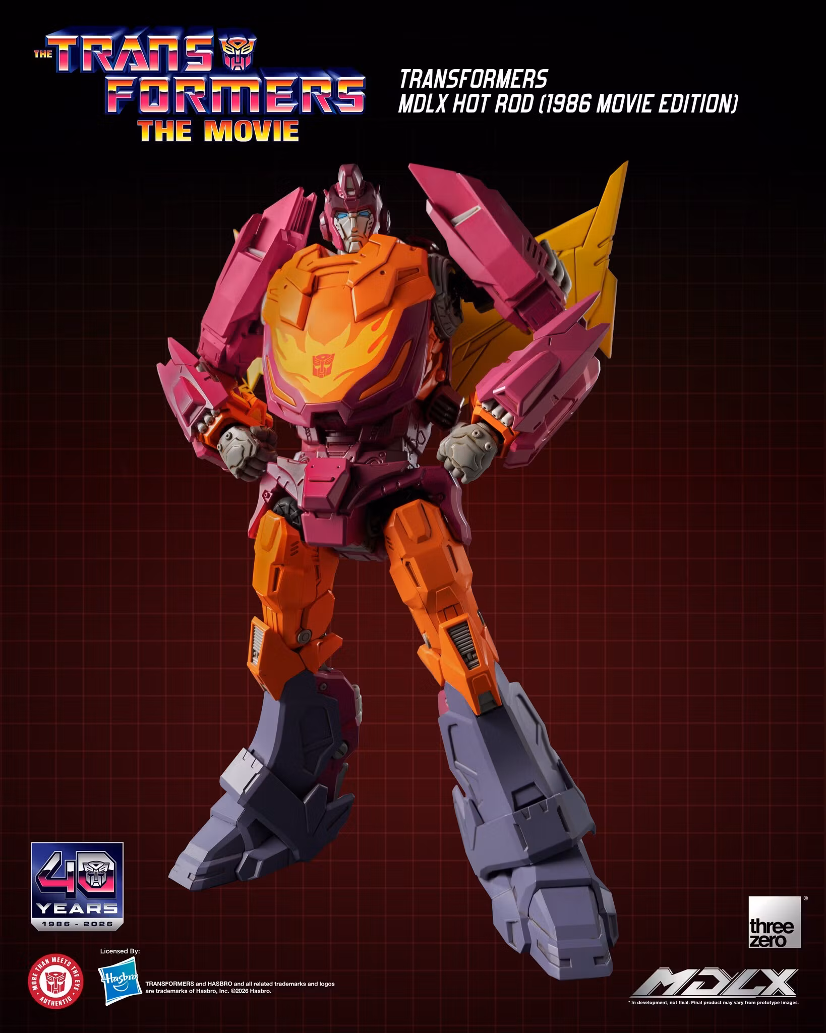The Transformers: The Movie 40th Anniversary MDLX Hot Rod (1986 Movie Edition) Action Figure