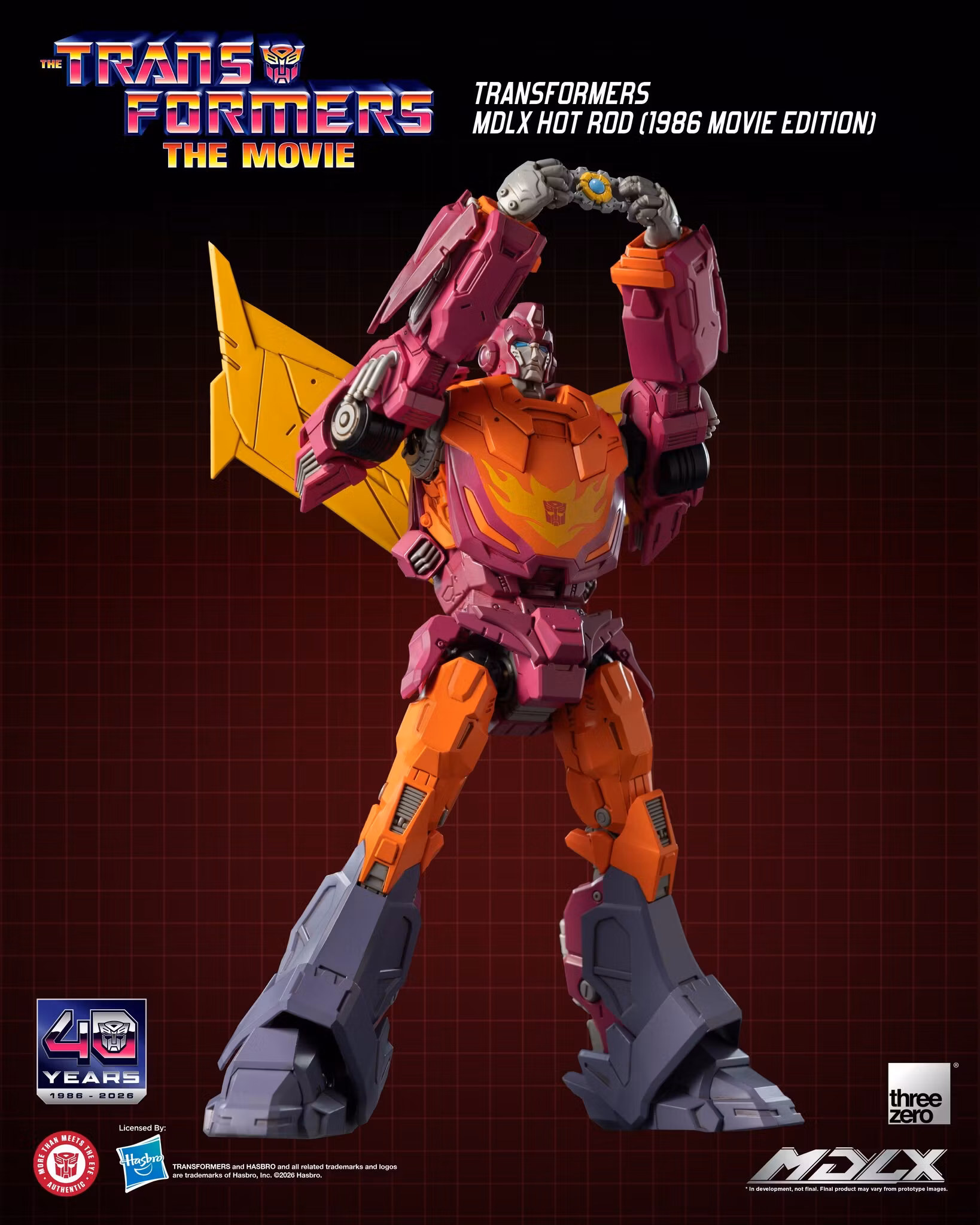 The Transformers: The Movie 40th Anniversary MDLX Hot Rod (1986 Movie Edition) Action Figure