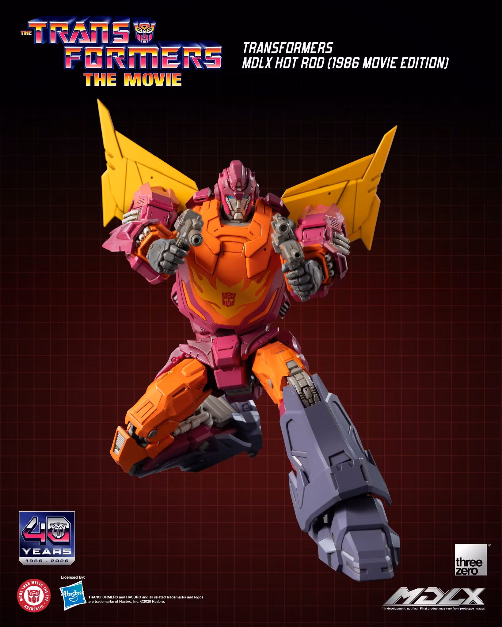 The Transformers: The Movie 40th Anniversary MDLX Hot Rod (1986 Movie Edition) Action Figure