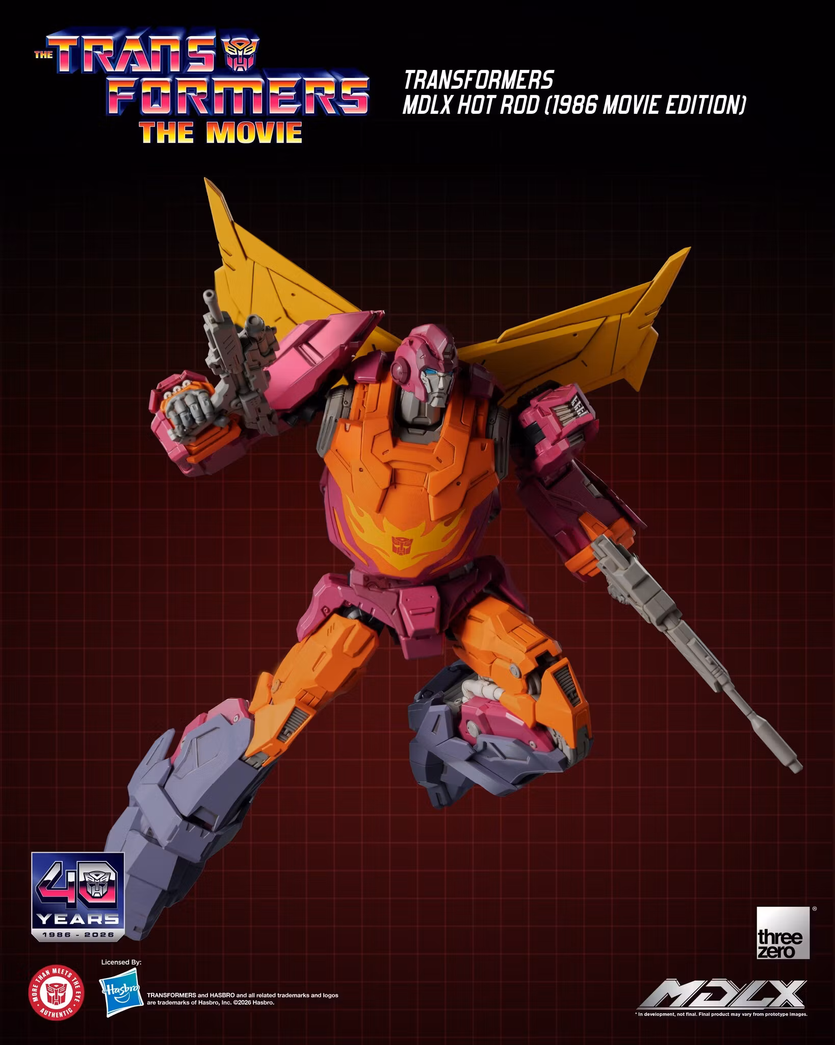 The Transformers: The Movie 40th Anniversary MDLX Hot Rod (1986 Movie Edition) Action Figure