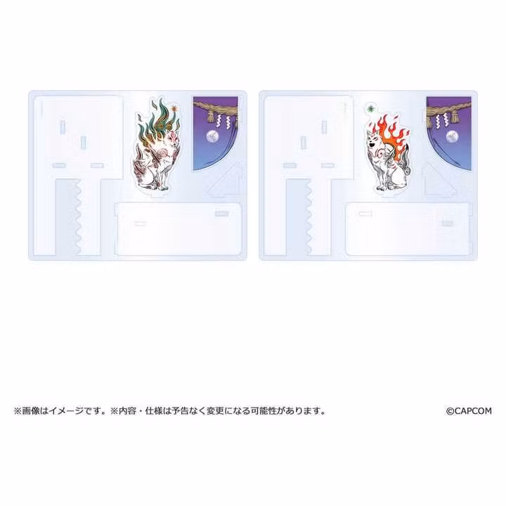 Okami 20th Anniversary Reprint Art Project Acrylic Bookends