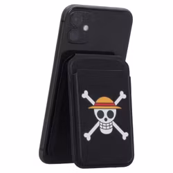 One Piece Card Holder Luffy Jolly Roger Black