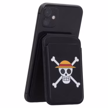 One Piece Card Holder Luffy Jolly Roger Black