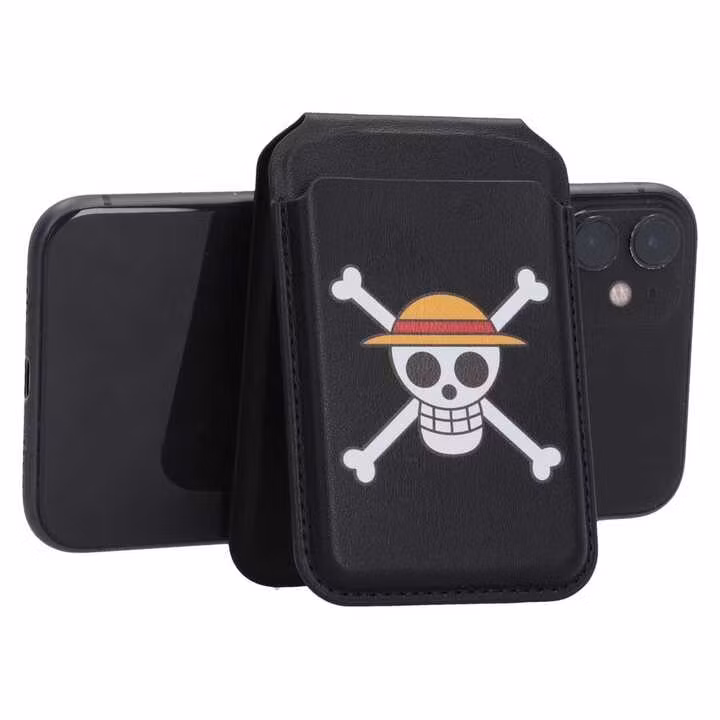 One Piece Card Holder Luffy Jolly Roger Black