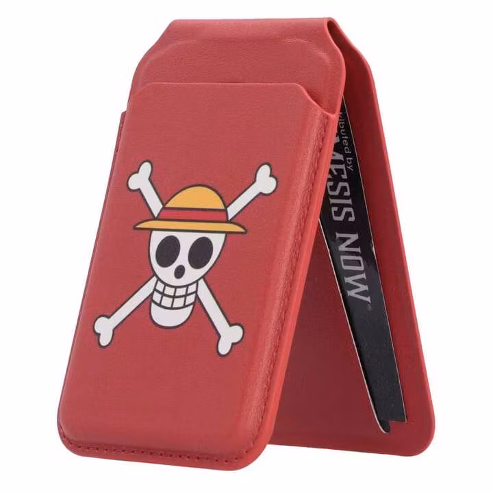 One Piece Card Holder Luffy Jolly Roger (Red)