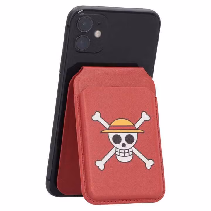One Piece Card Holder Luffy Jolly Roger (Red)