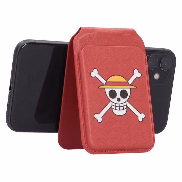 One Piece Card Holder Luffy Jolly Roger (Red)