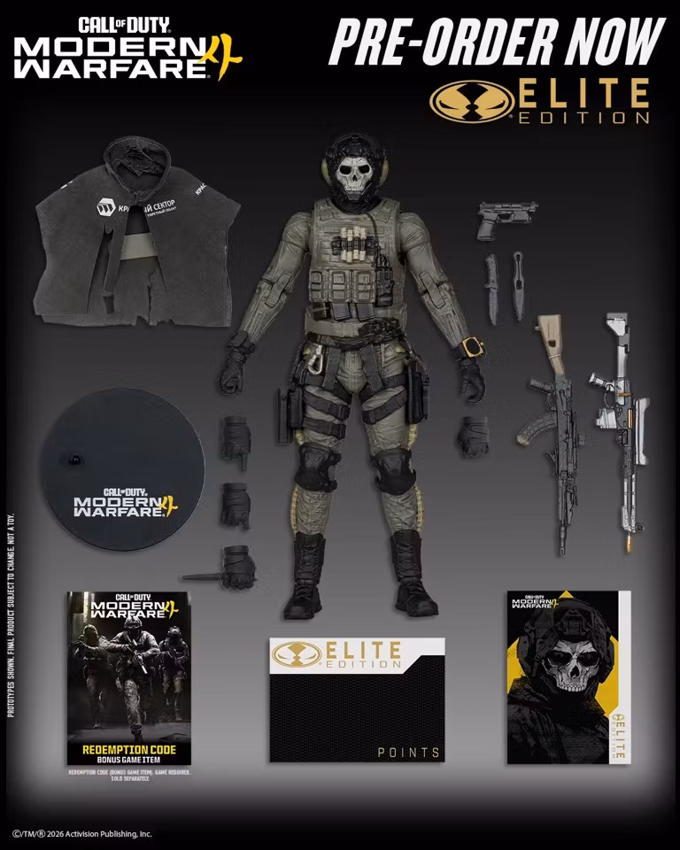Call of Duty: Modern Warfare 4 McFarlane Elite Edition #19 Ghost Deluxe Action Figure