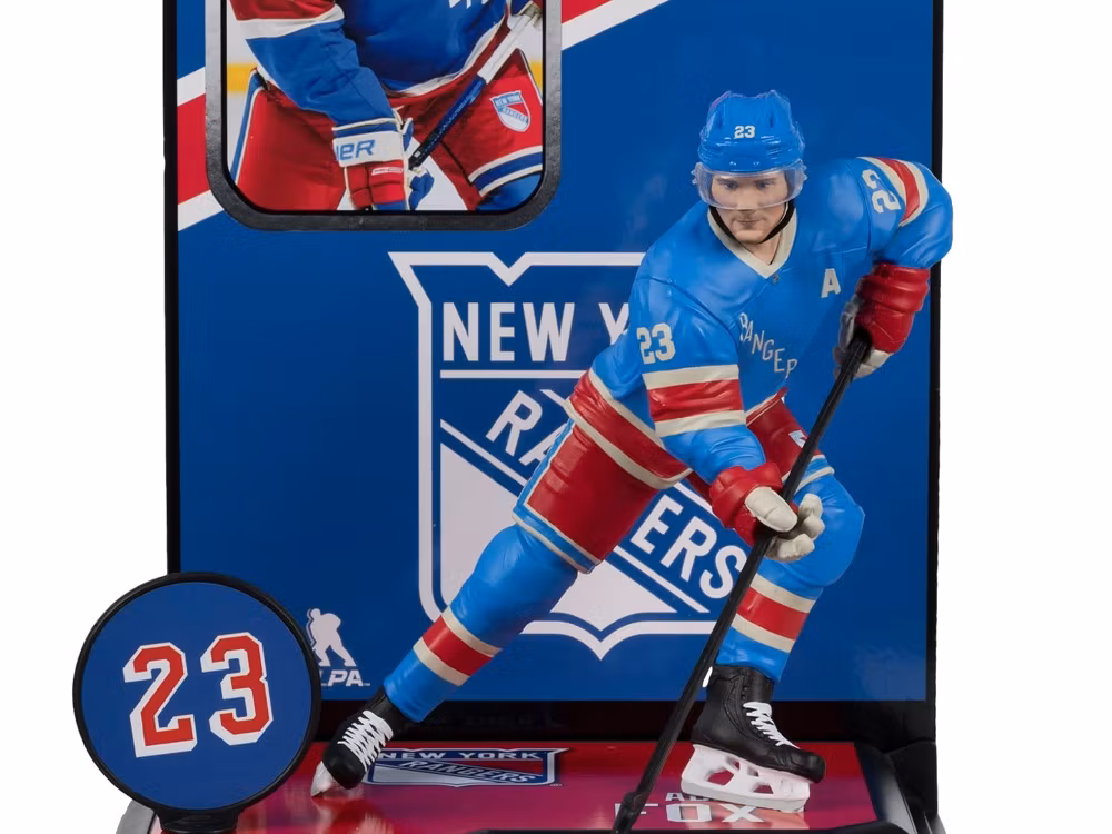 NHL SportsPicks Adam Fox (New York Rangers) 7" Posed Figure