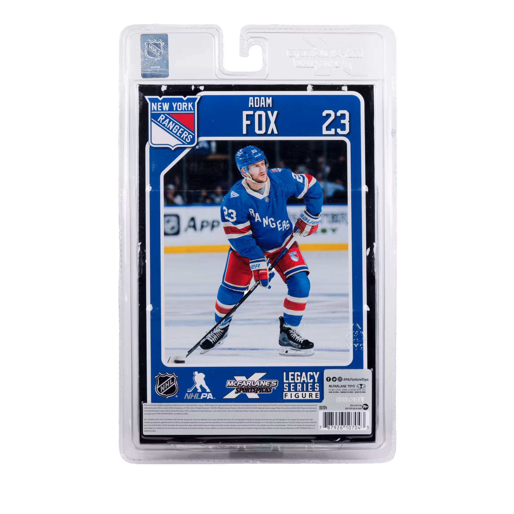 NHL SportsPicks Adam Fox (New York Rangers) 7" Posed Figure