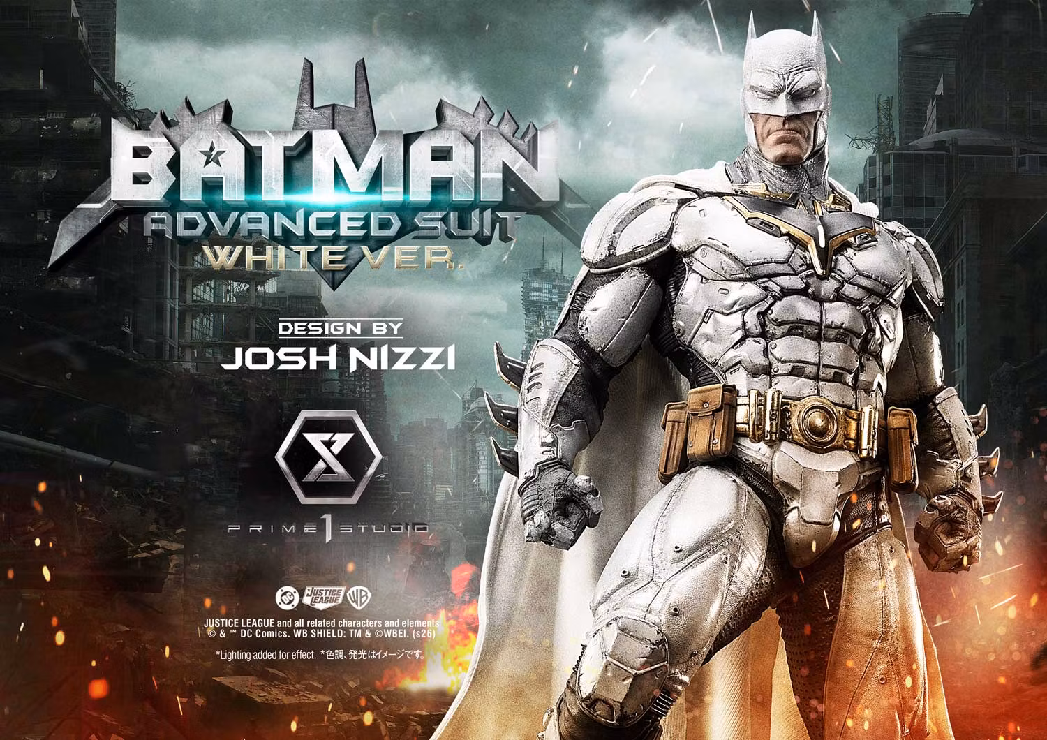 Justice League Ultimate Museum Masterline Batman Advanced Suit (White Ver.) Limited Edition Statue