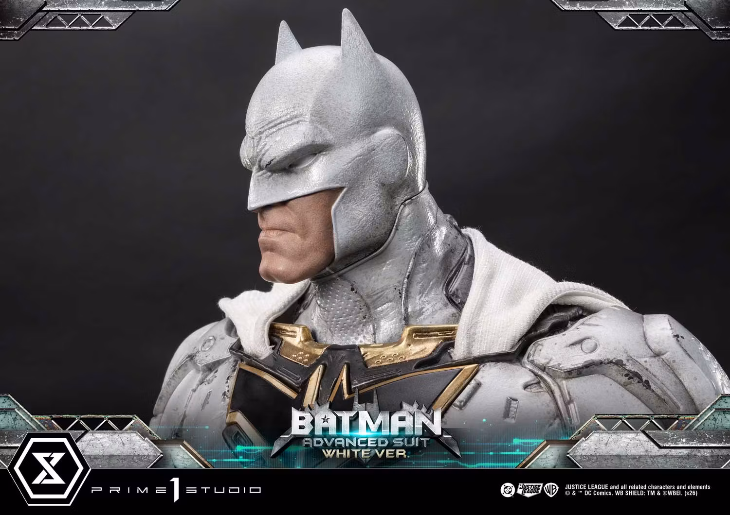 Justice League Ultimate Museum Masterline Batman Advanced Suit (White Ver.) Limited Edition Statue