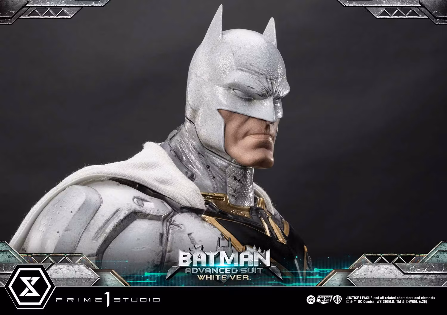 Justice League Ultimate Museum Masterline Batman Advanced Suit (White Ver.) Limited Edition Statue
