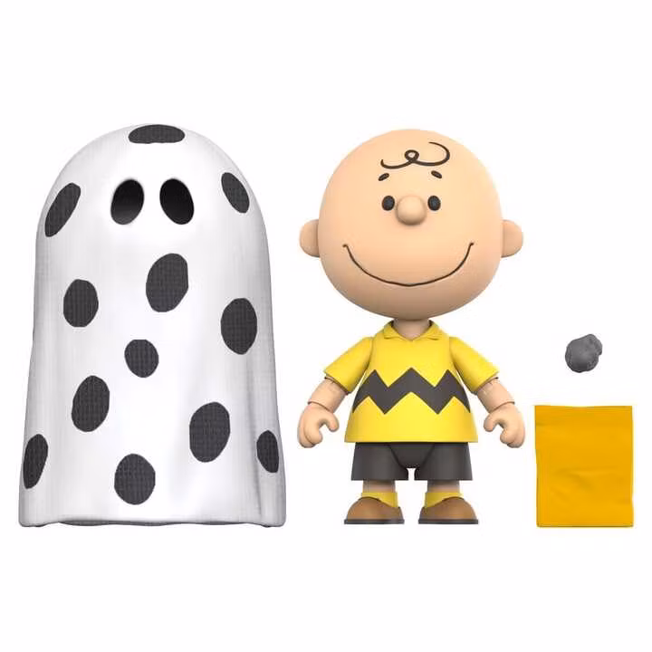 Peanuts Deluxe Wave 01 Action Figure Charlie Brown (with Ghost Sheet)
